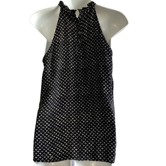 Cynthia Rowley 100% Silk Sleeveless Black sprint Flare Top Size Small ~ - Picture 3 of 4